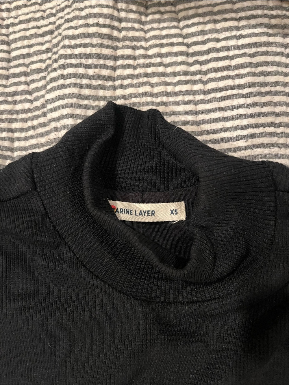 Marine Layer Black Mockneck Short-Sleeve Midi Dress - Picture 4 of 5